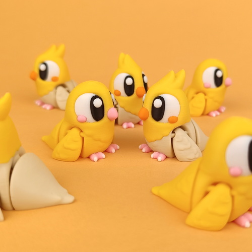 Articulating Bird Toy – 3D Printed Flexi Bird Figure